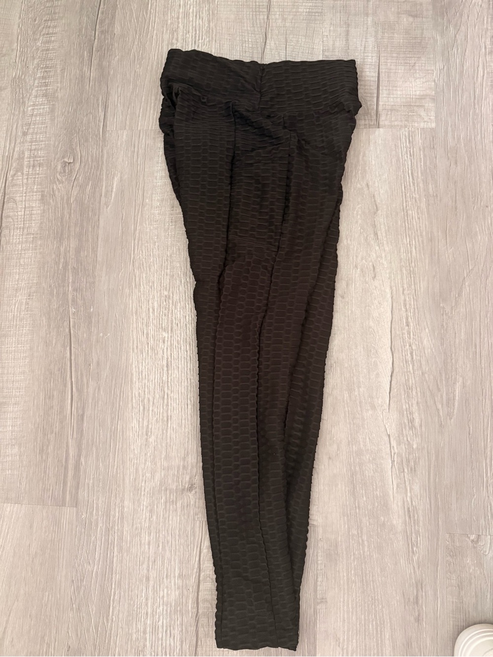 High-Waist Textured Black Women’s Leggings